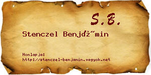 Stenczel Benjámin névjegykártya