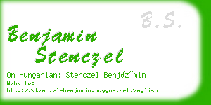 benjamin stenczel business card